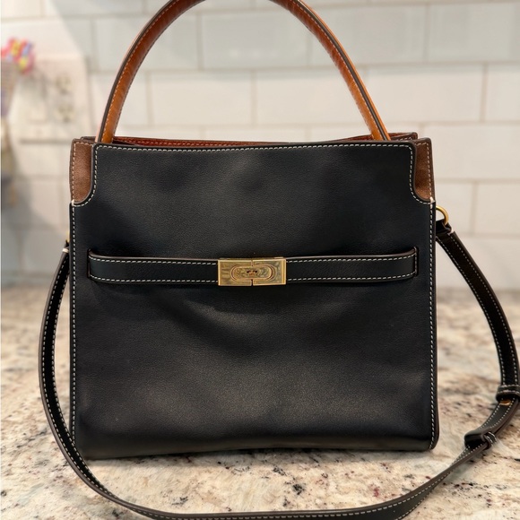 Tory Burch Rudizwill Black and Brown Shoulder Bag - Picture 5 of 16